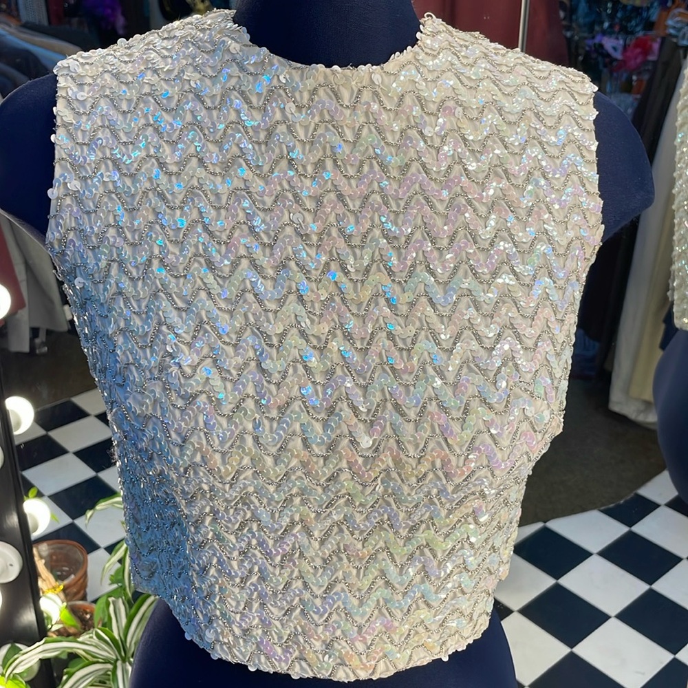 Gorgeous Vintage sequin vest top